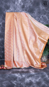Rich Gold and Silver Zari Pure Kanchipuram Tissue Silk Saree
